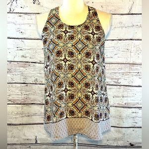 ARTISAN NY Tank Top Racerback Medallion Print-Small